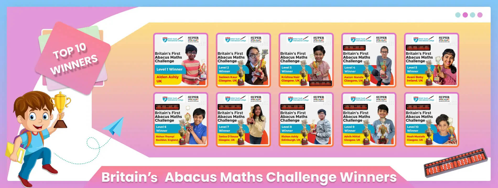 BYITC Abacus Maths Challenge winners